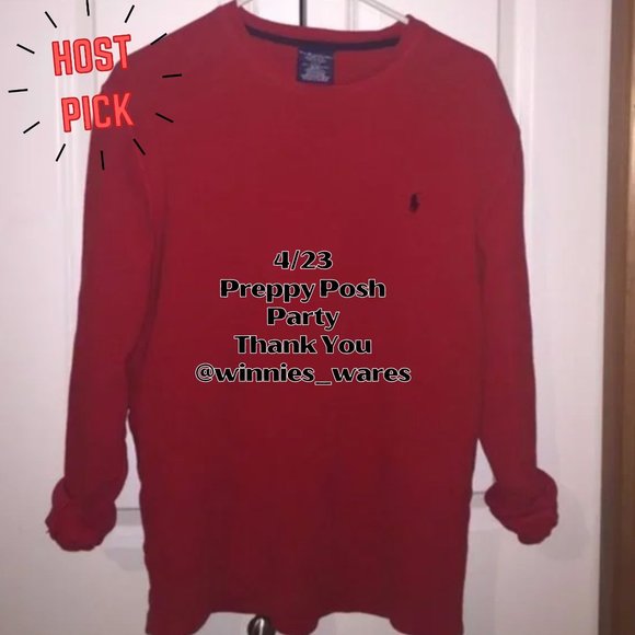 Polo Ralph Lauren Cotton Red Long Sleeve - Picture 5 of 6